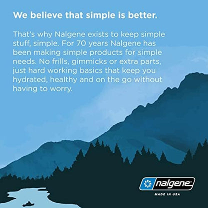 Nalgene Leak Proof Tritan BPA-Free Water Bottle - 32 oz Wide Mouth - Made in the USA for Outdoor Use & Daily Hydration (Jade)