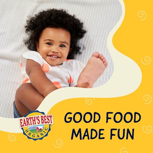 Earth's Best Organic Baby Food Pouches, Wholesome Breakfast Puree for Babies 6 Months and Older, Organic Banana Blueberry and Oat Puree, 3.5 oz Resealable Pouch (Pack of 12)