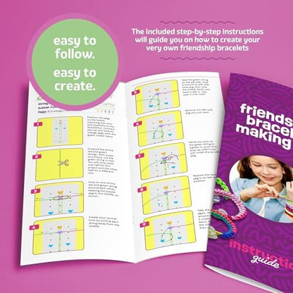 Pretty Me Friendship Bracelet Making Kit for Girls - Crafts for Girl - String Bracelets Maker - Gifts for 8-12 Year Old Kid - Birthday Gift Ideas & Kits Toys Ages 8, 9, 10, 11, 12 - Kids Age 8-12 Olds