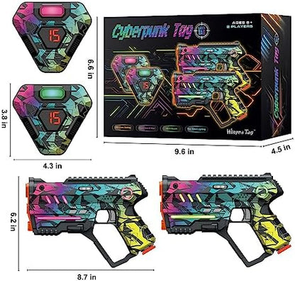 Laser Tag Set of 2, Lazer Tag Game for Kids Indoor & Outdoor Play, Gift Ideas for Kids Teens and Adults, Cool Toys for Teenage Ages 8 9 10 11 12+Year Old Boy & Girls