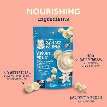 Gerber Baby Snacks Yogurt Melts, Mixed Berries, 1 Ounce (Pack of 7)