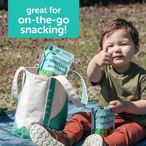 Beech-Nut Probiotic Melties Baby & Toddler Snack Melts, Pear Mango Spinach Yogurt, 1 oz (7 Pack)