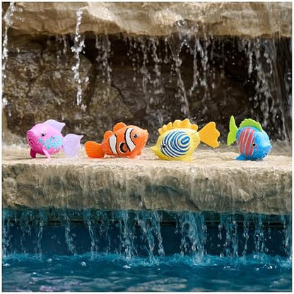 SwimWays Rainbow Reef Fish Toy, Kids Swimming Accessories & Water Toys, Learn to Swim Pool Toys for Kids Ages 5 & Up, Batteries Included, Guppie Goldberg