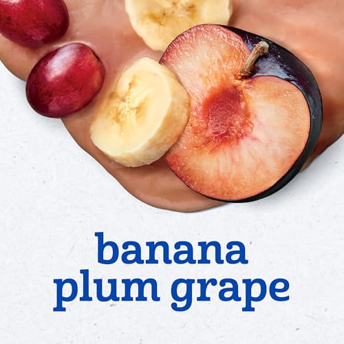 Gerber 2nd Foods Fruits Banana, Plum & Grape Pureed Baby Food, 4 Ounce (Pack of 16)
