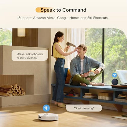 roborock Q7 M5 Robot Vacuum and Mop Combo, 10,000Pa HyperForce Suction, Robotic Vacuum Cleaner, Dual Anti-Tangle System, APP-Controlled Mopping, LiDAR Navigation, for Pet Hair and Carpet, White