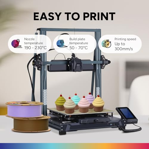 OVERTURE Matte PLA 3D Printer Filament 1.75mm, Matt Surface & Low Warping Filament 1kg Spool (2.2 lbs), Accuracy +/- 0.02 mm, Fit Most FDM Printers (Matte Lilac)