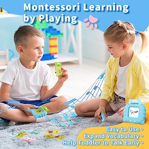 Toddler Toys Talking Flash Cards for 1 2 3 4 5 6 Year Old Boys and Girls, Autism Sensory Toys for Autistic Children, Learning Educational Montessori Speech Therapy 248 Sight Words Kids Gifts