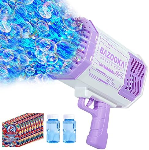Bubble Gun, 69 Holes Bubble Machine Bubbles Kids Toys for Boys Girls Age 3 4 5 6 7 8 9 10 11 12 Year Old, Summer Outdoor Toy Birthday Wedding Party Favors