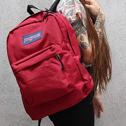 JanSport SuperBreak One Backpack for, Viking Red - Durable, Lightweight Bag with 1 Main Compartment, Front Utility Pocket with Built-in Organizer - Premium Backpack