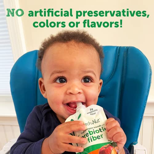 Beech-Nut Baby Food Pouches, Pumpkin Zucchini Apple Veggie Puree Baby & Toddler Food, 3.5 oz (24 Pack)