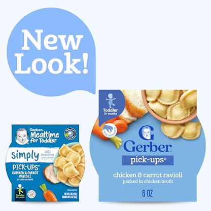 Gerber Pick-ups, Chicken & Carrot Ravioli in a Chicken Broth, 6 Ounce (Pack of 8)