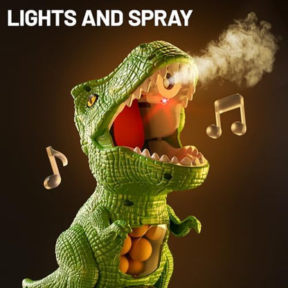 Dinosaur Shooting Toys for Kids 3-5 Years, Movable Target Shooting Games with 2 Air Pump Launcher, Interactive Competition Game Gift for Boys and Girls Ages 3 4 5 6 7 8 Years Old