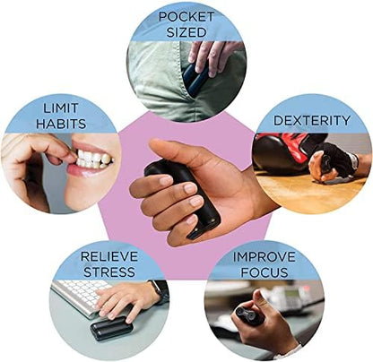 ONO Roller - Handheld Fidget Toy for Adults | Help Relieve Stress, Anxiety, Tension | Promotes Focus, Clarity | Compact, Portable Design (Junior Size/ABS Plastic, Teal)