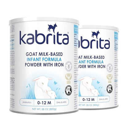 Kabrita Goat Milk-Based Infant Formula – 28oz – Pack of 2 – Natural, Gentle Baby Formula – European, Non-GMO – Ages 0-12 Months