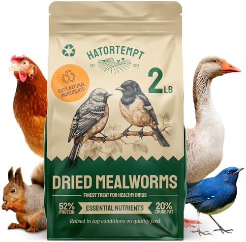 Dried Mealworms for Wild Birds 2 lbs – Non GMO High Protein Mealworms for Chickens and Laying Hens - Turtle Food - Chicken Feed