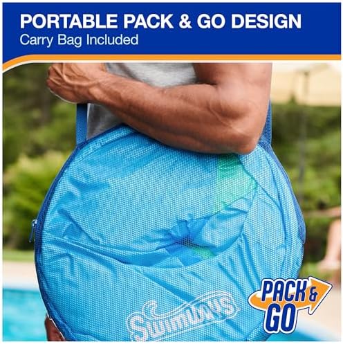 SwimWays Spring Float Premium XL Recliner Chair, Inflatable Pool Floats Adult with Fast Inflation, 25% Larger Than Recliner, Supports Up to 300 lbs