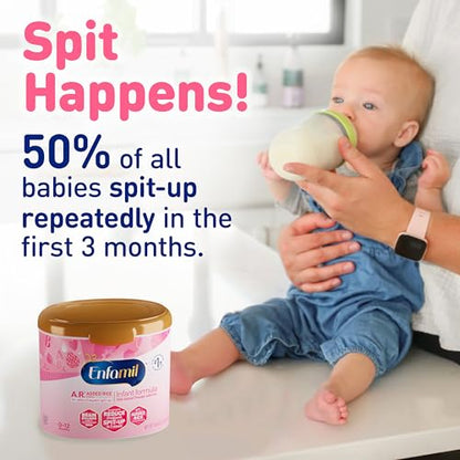 Enfamil A.R. Baby Formula, Added Rice Starch Formula to Reduce Reflux & Spit-Up, DHA for Brain Development, Probiotics to Support Digestive & Immune Health, Baby Milk, 19.5 Oz