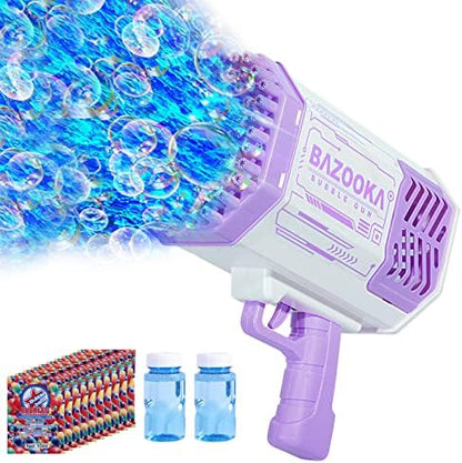 Bubble Gun, 69 Holes Bubble Machine Bubbles Kids Toys for Boys Girls Age 3 4 5 6 7 8 9 10 11 12 Year Old, Summer Outdoor Toy Birthday Wedding Party Favors