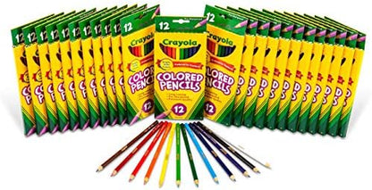 Crayola Bulk Colored Pencils for Kids (24pk), Essential Back to School Supplies For Teachers, Bulk Preschool & Kindergarten Classroom Must Haves, 12 Colors