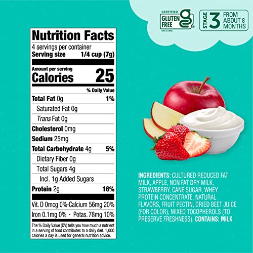 Beech-Nut Melties Baby & Toddler Snack Melts, Strawberry Apple Yogurt, 1 oz (7 Pack)