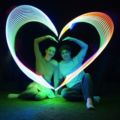 TOSY Flying Ring - 16 Million Color RGB or 12 LEDs, Super Bright, Lost Mode, Auto Light Up, Camping Essentials for Kids/Teens/Boy/Girl, Safe & Soft, Waterproof, Pool/Beach Games, Lightweight Toy