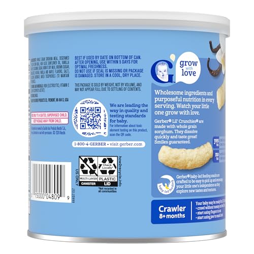 Gerber Snacks for Baby Lil Crunchies, Vanilla Maple, 1.48 Ounce (Pack of 6)