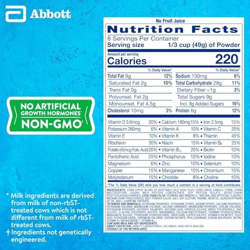 PediaSure Grow & Gain with Immune Support Shake Mix Powder, 23 Vitamins & Minerals, 6g Protein, Non-GMO, Gluten-Free, Strawberry, 14.1 oz Can, Pack of 3—24 Servings