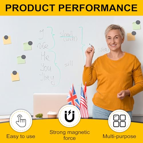DIYMAG Strong Magnets 200Pcs 0.47x0.12Inch Fridge Refrigerator Magnet for Crafts with Adhesive Backing Magnetic Small Black Button Ceramic Circle Craft Round Heavy Duty Adhesive Neodymium Whiteboard