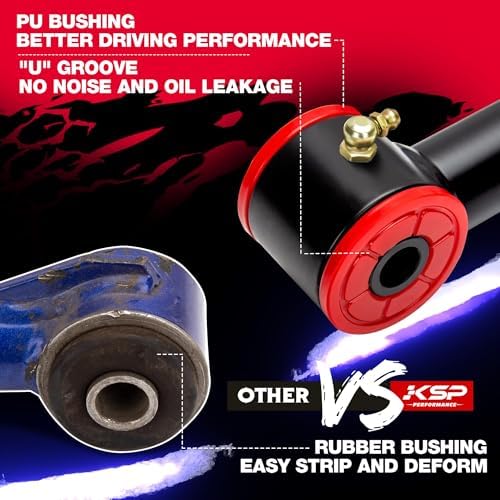 KSP 2-4inch Upper Control Arms Compatible with F-150, Suspension Kits Tubular Black Arms Alignment Lift 2 to 4” for 2004-2020 F150, Replacement Factory/Stock Suspension Arms, 2nd Generation