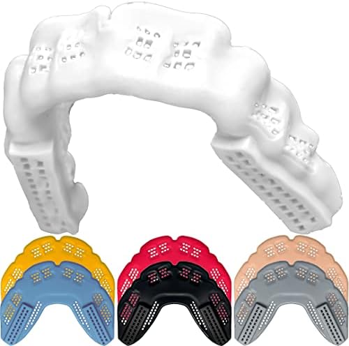 Bulletproof: World’s Thinnest Most Breathable Mouthguard is 3X Stronger! Football MMA Hockey Rugby Basketball BJJ Lacrosse Boxing Sports Mouth Guard Grinding Teeth. Men Women Adult Youth Kids Braces