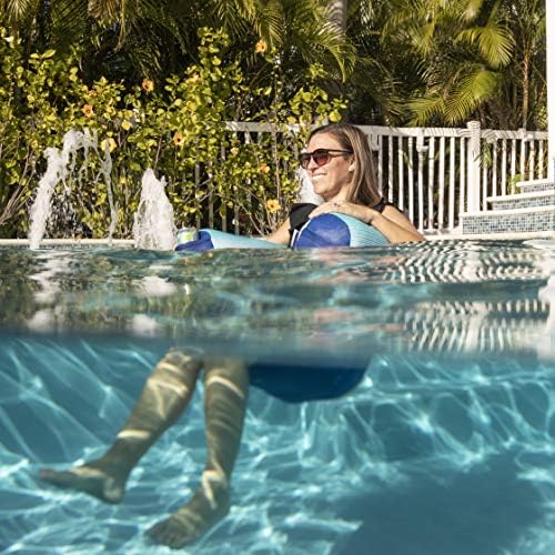 Big Joe Noodle Sling, No Inflation Needed, Pool Float with Armrests, Quick Draining Fabric, Cup Holder