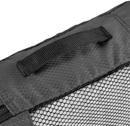 Amazon Basics Small Packing Cubes for Travel, Packing Organizers, 4-Piece-Set With Double Zipper Pulls and Mesh Top Panel, 100% Durable Polyester, Black, 11"L x 6.8"W x 3"H