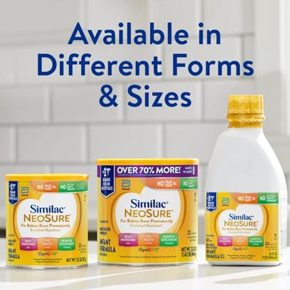 Similac NeoSure Premature Post-Discharge Infant Formula, Ready-to-Feed Baby Formula, 32-fl-oz Bottle, Pack of 6
