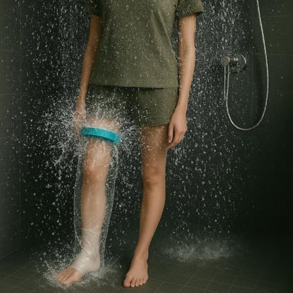 Cast Covers for Shower Leg, Waterproof Cast Cover for Showering/Swimming, Cast Protector for Shower Leg Adult, Water Proof Shower Boots for Foot after Surgery, Knee, Ankle, Boot (Diameter-7.9")