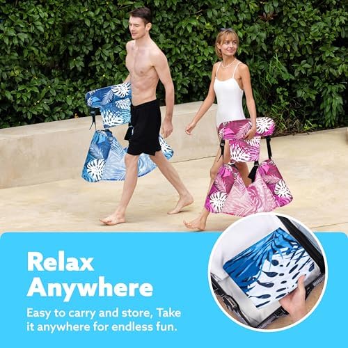 SLOOSH Inflatable Pool Floats Adult,2 Packs Floating Lounge Chairs,Blow up Pool Noodles for Adult Heavy Duty,Floating Chair for Party Summer Water Beach Lake Fun