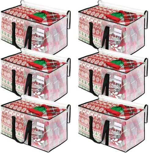 Clear Moving Bags Heavy Duty Extra Large, Moving Supplies with Reinforced Handle and Double Zipper, Storage Totes for Moving Essential, Packing Bags Alternative to Moving Box(6 Packs, Clear)