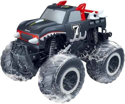 Threeking 1:16 Waterproof Monster Truck Pickup Toys RC Cars Remote Control Car Truck Toys 4WD All Terrain Off-Road Car Toy Gifts Presents 6 7 8 9 10 11 12 Year Old Kids Boys Girls Toys
