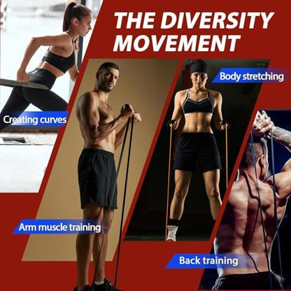 LEEKEY Resistance Bands Set for Pull-Up Assistance & Full-Body Training, Multi-Level Exercise Bands with Bag for Home Workouts, Physical Therapy, Strength Training (Men/Women)