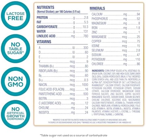 Enfamil Nutramigen Hypoallergenic Baby Formula with Iron, Lactose Free, Colic Relief from Cow's Milk Allergy Starts in 24 Hours, Brain Building DHA, Probiotic LGG for Immune Support, 27.8 Oz, 4 Count