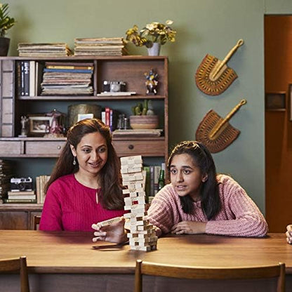 Hasbro Gaming Jenga Wooden Blocks Stacking Tumbling Tower Game | Party Games for Kids & Families | Easter Basket Stuffers | Ages 6+ (Amazon Exclusive)