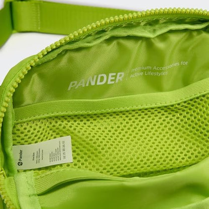 Pander Two Way Zipper Fanny Pack Nylon Everywhere Belt Bag for Women, Water Repellent Waist Packs, Crossbody Bags with Adjustable Strap(Grape Green).