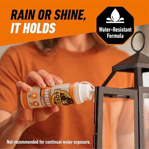 Gorilla Clear Glue, 5.75 Ounce Bottle (Pack of 2) - Crystal Clear, All Purpose, and Water Resistant