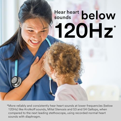 3M Littmann Classic III Monitoring Stethoscope, 5912C, More Than 2X as Loud, Weighs Less, 27" Marine Blue Satin-Finish Tube for Added Comfort, Flexibility and Cleanability
