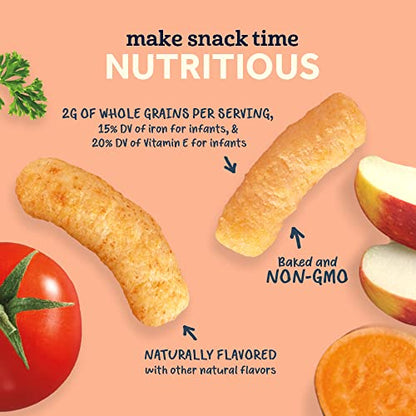 Gerber Stage 3 Baby Food, Mild Cheddar & Veggie Dip Lil Crunchies Variety Pack, 1.48 oz Canister (8 Pack)