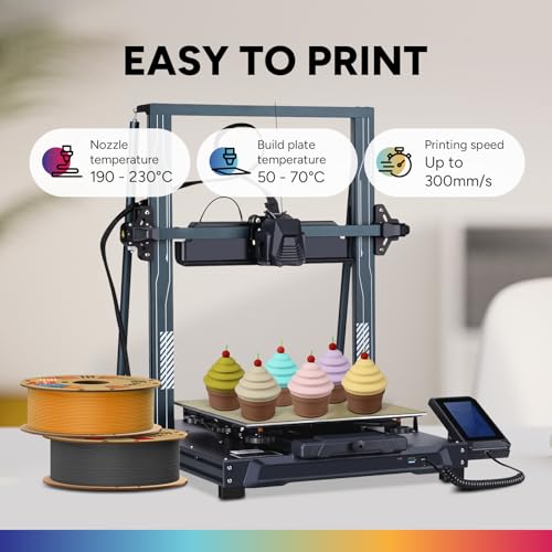 OVERTURE Matte PLA 3D Printer Filament 1.75mm, Matt Surface & Low Warping Filament 1kg Spool (2.2 lbs), Accuracy +/- 0.02 mm, Fit Most FDM Printers (Matte Orange)