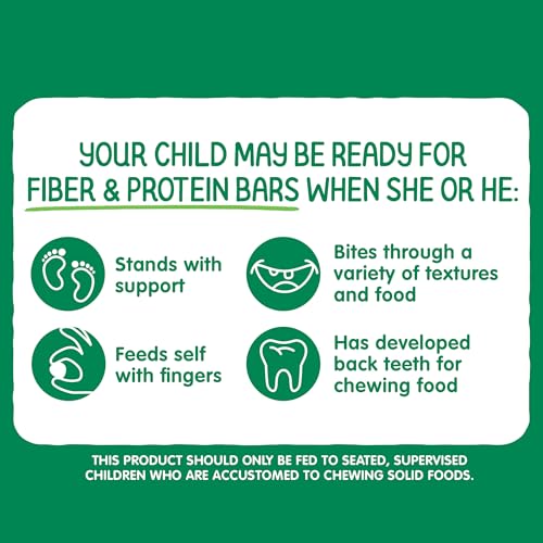 Happy Tot Organics Fiber & Protein Soft-Baked Oat Bars Toddler Snack Apple & Spinach, 0.88 Ounce Bars, 5 Count Box (Pack of 6)