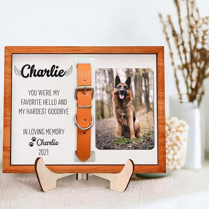 et Collar Memorial Frame with Photo, Dog Collar Memorial Frame, Pet Collar Holder, Dog Memorial Gifts for Loss Of Dog, Pet Bereavement Gifts, Pet Memorial, Dog Lover Gift