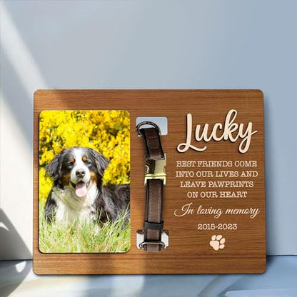 Pet Collar Memorial Frame with Photo, Dog Collar Memorial Frame, Dog Memorial Gifts for Loss Of Dog, Pet Bereavement Gifts, Pet Memorial, Dog Lover Gift