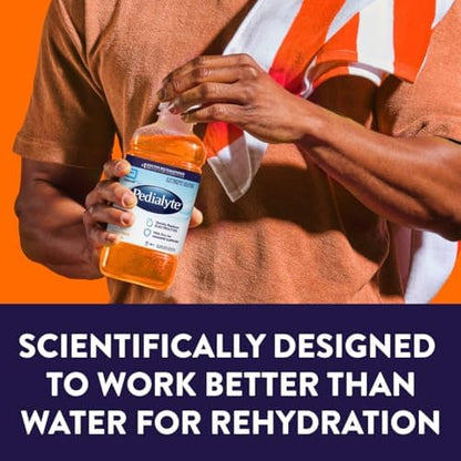 Pedialyte Electrolyte Drink, Hydration Drinks for Kids & Adults, Mixed Fruit, 1 Liter, Pack of 8