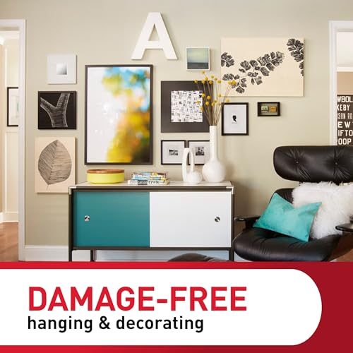 Command 20 Lb XL Heavyweight Picture Hanging Strips, Damage Free Hanging Picture Hangers, Heavy Duty Wall Hanging Strips for Living Spaces, 20 Black Adhesive Strip Pairs, PH217BLK-10NA